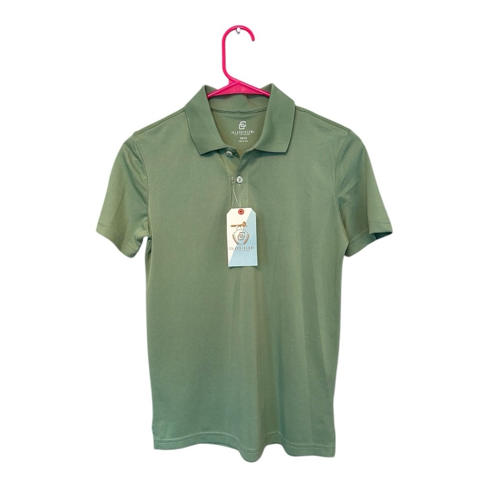 Boy’s Class Club Green Polo Shirt by Macy’s Size Medium